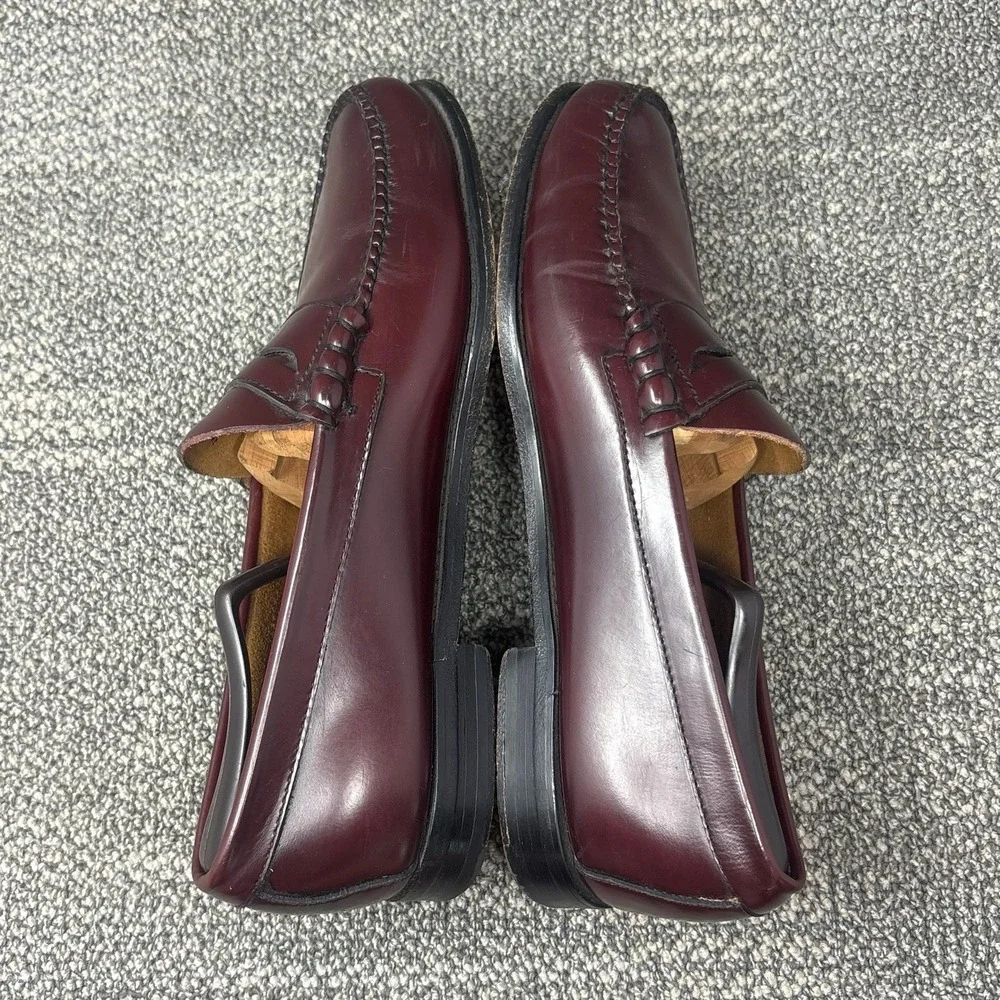 G.H. Bass Weejuns Penny Loafers Burgundy Cordovan Leather Mens 9.5 EE USA